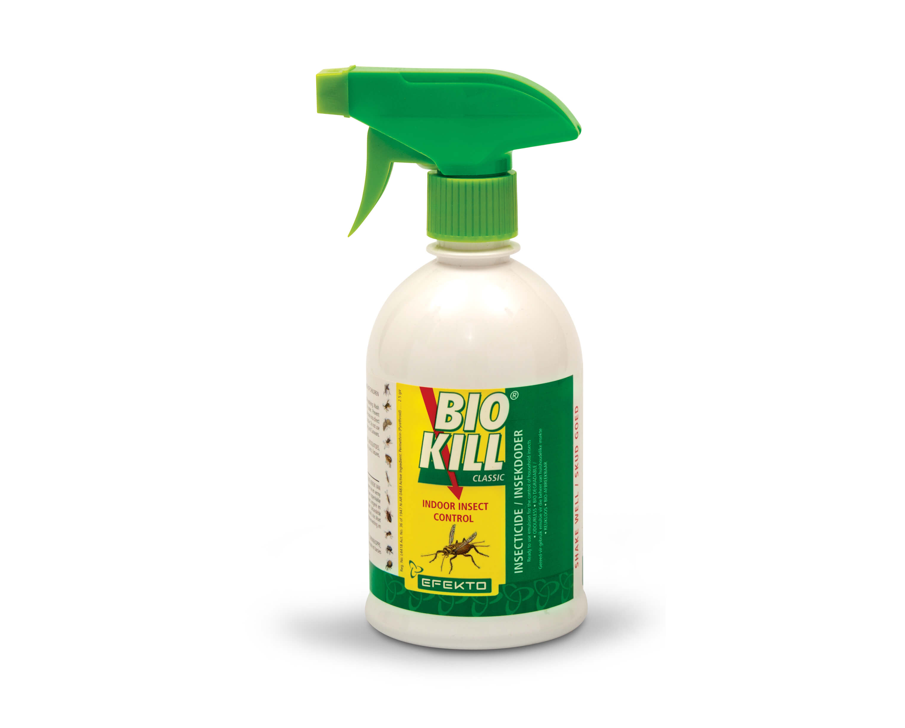 ready-to-use (no dilution necessary) for the control of: Ants. Fleas. Bedbugs. Spiders. Cockroaches. Ticks etc,